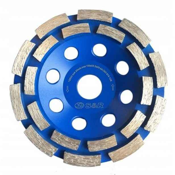 Diamantový kotouč 125x22,2 mm hrncový na broušení cihel, beton, žula S&r