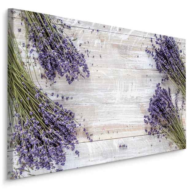 Plátno Květy Levandule Na Pozadí Dřevěných Desek Varianta: 30x20