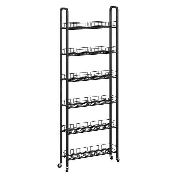 Vicco MOBILNÍ PODSTAVEC Rolivo Černá 58 x 15 cm se 6 přihrádkami