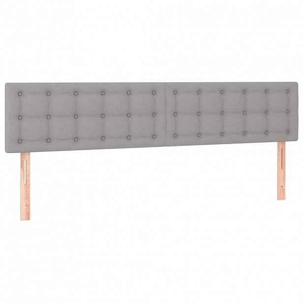 vidaXL Čela postele světle šedá 180x5x78/88 cm látka