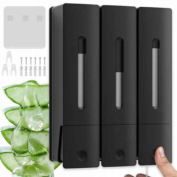 Dávkovač Na Tekuté Mýdlo 400 ML Černý Moderní Desing