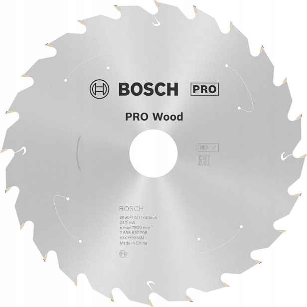 Hm kotouč pro pilu 190x1,6/1,1x30 mm 24Z na dřevo Bosch
