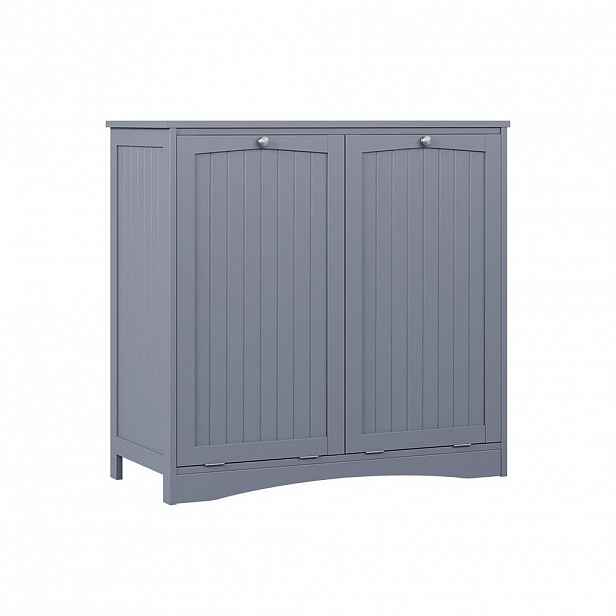 Vicco SKŘÍŇKA DO KOUPELNY Bianco Šedá 83 x 80 cm se 2 koši na prádlo