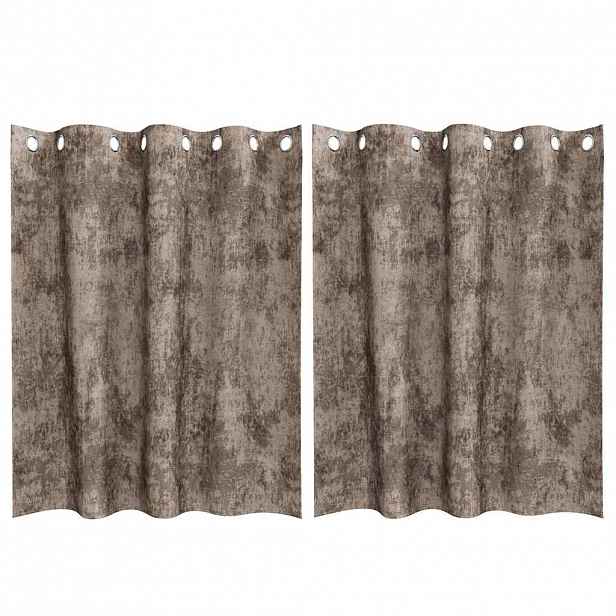vidaXL Sametové závěsy 2 ks Cappuccino 140 x 140 cm samet