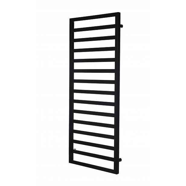 Žebříkový radiátor Vinolli Vodní rám 520 W 1240 x 530 mm Černý Mat
