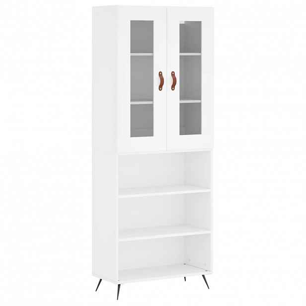 vidaXL Skříň highboard bílá 69,5 x 34 x 180 cm kompozitní dřevo