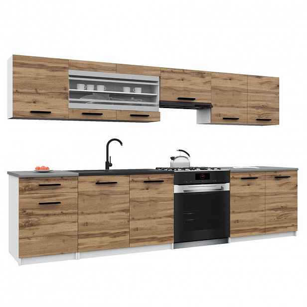 B BELINI GROUP KUCHYŇSKÁ LINKA Italia 4 260 cm, s pracovními deskami, Zlatohnědá