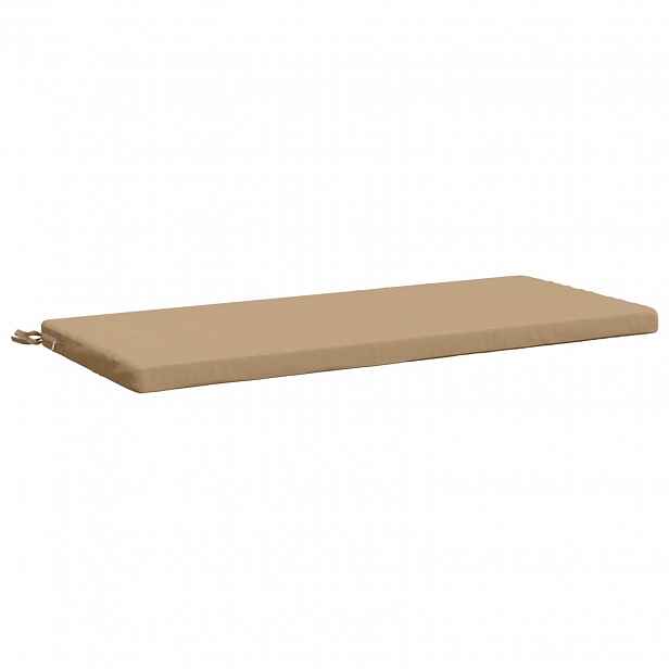 vidaXL Polštář na lavici SOEST 100% polyester Písková 110 x 50 x 5 cm