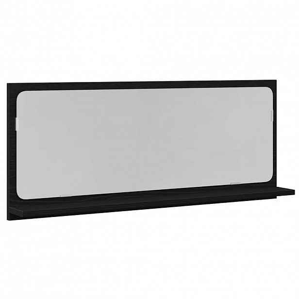 vidaXL Zrcadlová police Černý dub 90 x 10,5 x 37 cm Kompozitní dřevo