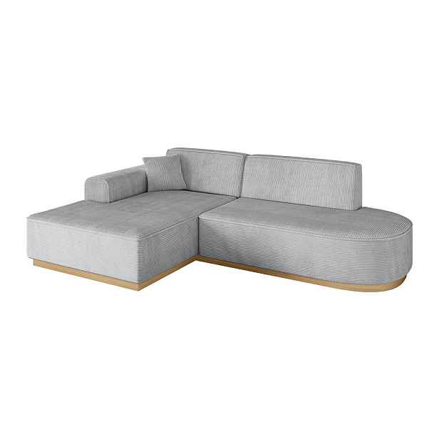 ALTDECOR ROHOVÁ SEDAČKA s otomanem, levá IREA-L1-v2 232x165x80 Šedá Manšestr