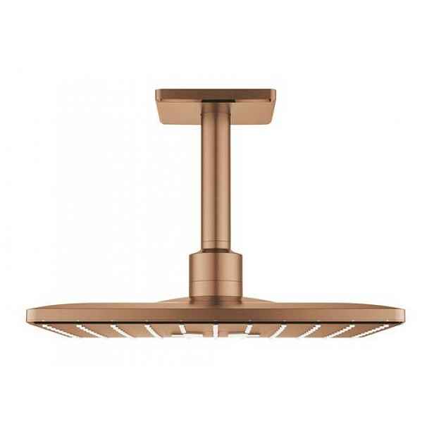 Hlavová sprcha Grohe RAINSHOWER SmartActive Cube strop včetně sprchového ramena kartáčovaný Warm Sunset 26481DL0