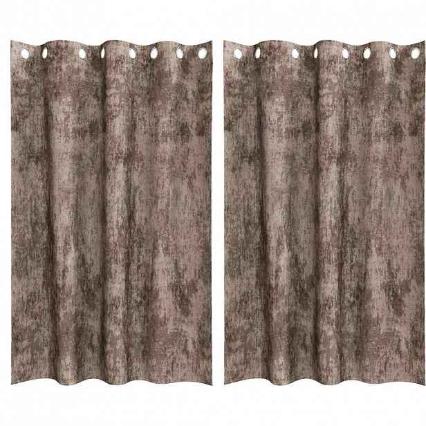 vidaXL Sametové závěsy 2 ks Cappuccino 175 x 140 cm samet