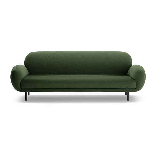 Zelená pohovka z textilie bouclé 208 cm Poppy – Micadoni