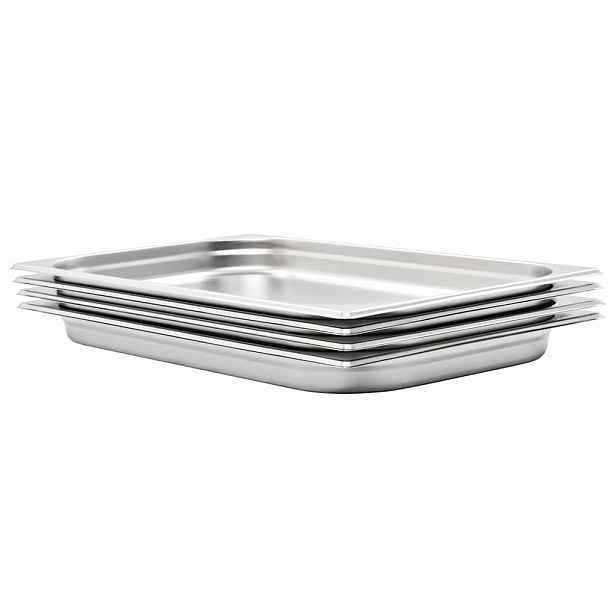 vidaXL Gastronádoby 4 ks GN 1/1 40 mm nerezová ocel