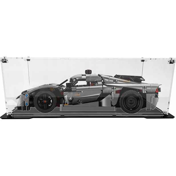 Vitrína s černou základnou pro stavebnici Lego 42173 Koenigsegg Jesko Absolut