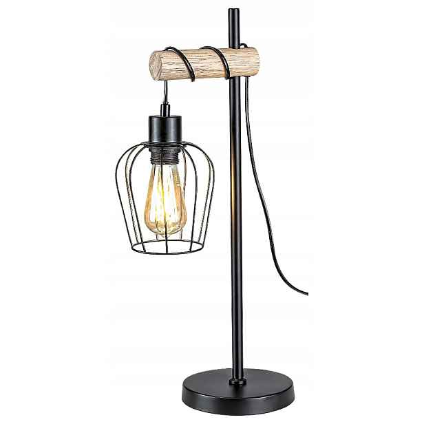 Rabalux Fabian Industriální stolní lampa černá matná E27 5245