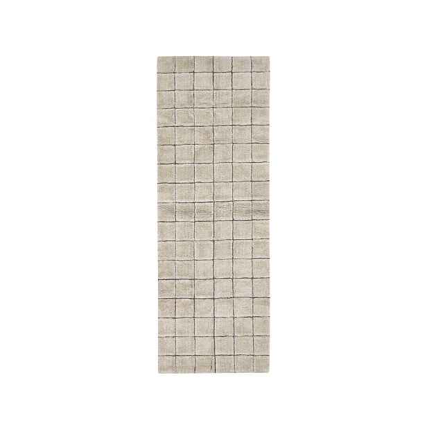Béžový ručně tkaný vlněný běhoun 80x230 cm Mosaic Sandstone – Lorena Canals
