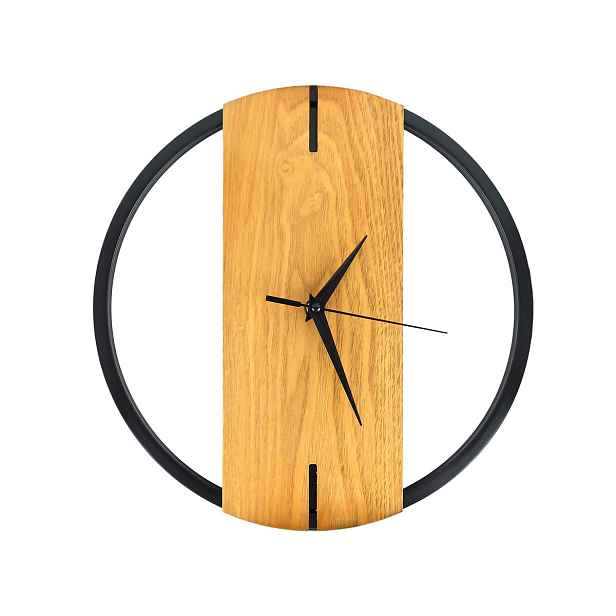 PROHOME - Hodiny nástěnné 30cm plastové dřevo rám