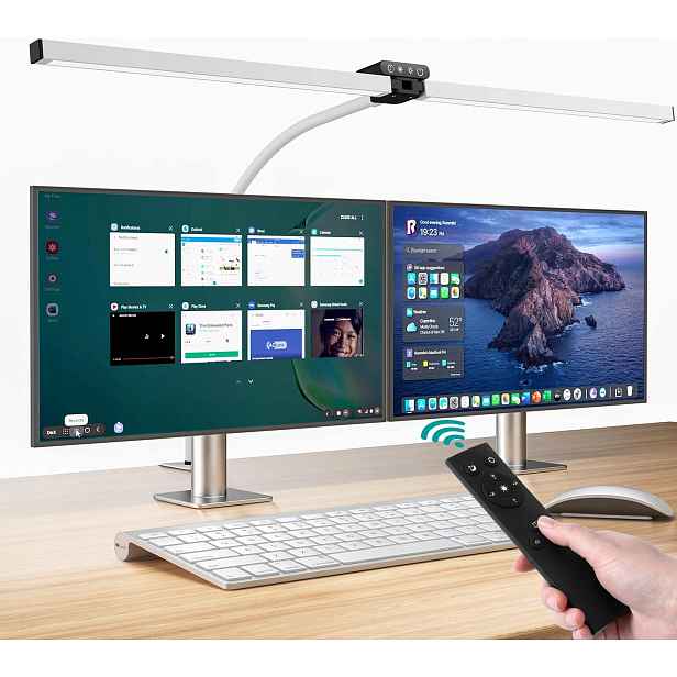 Led stolní lampa 24W 80 cm dvouhlavá s dálkovým ovládáním 360*