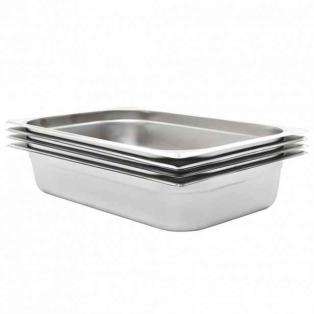 vidaXL Gastronádoby 4 ks GN 1/1 100 mm nerezová ocel