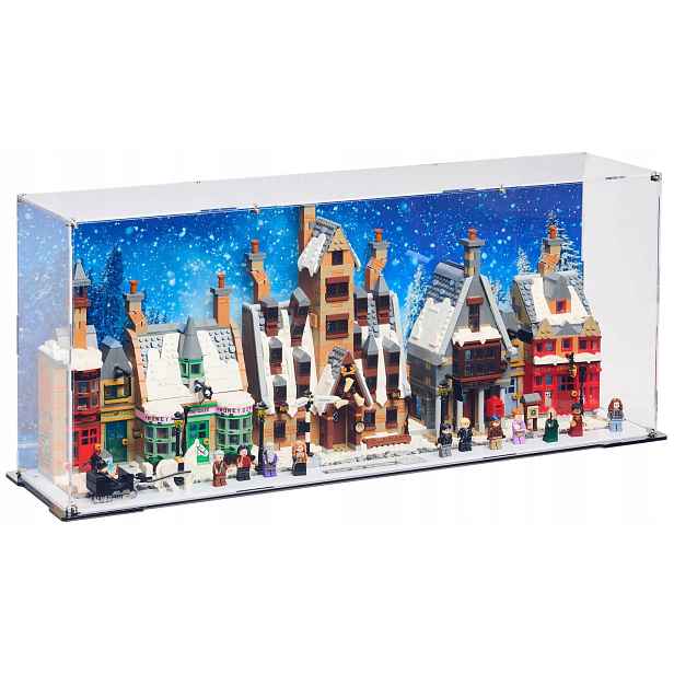 Vitrína s pozadím Blacked Brick pro Lego 76457 Harry Potter Hogsmeade