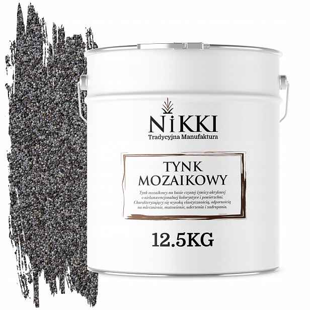 Mozaiková Pryskyřičná Omítka 12,5 Kg Vnitřní Barva Šedá Tmavě Grafitová M42