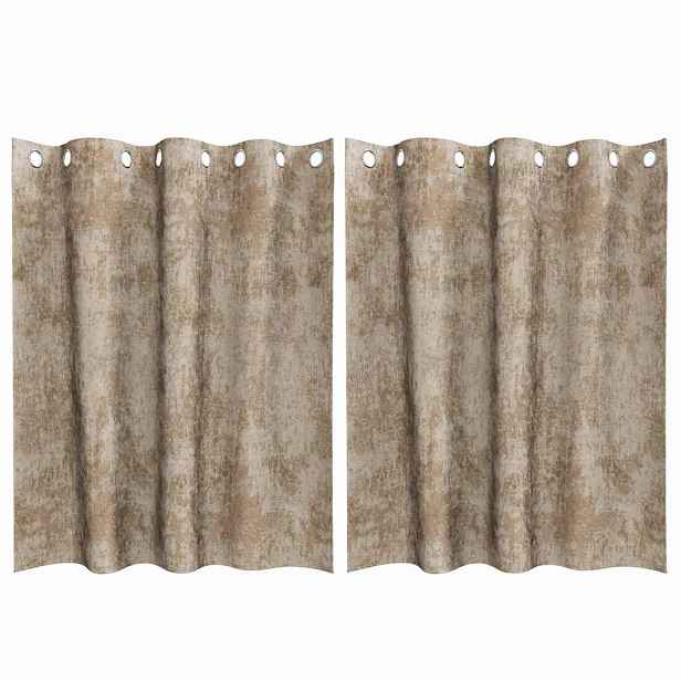 vidaXL Sametové závěsy 2 ks champagne 140 x 140 cm samet