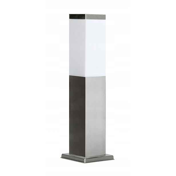 Zahradní sloupek pro osvětlení obdélníkový 45 cm stříbrný IP44 Su-ma