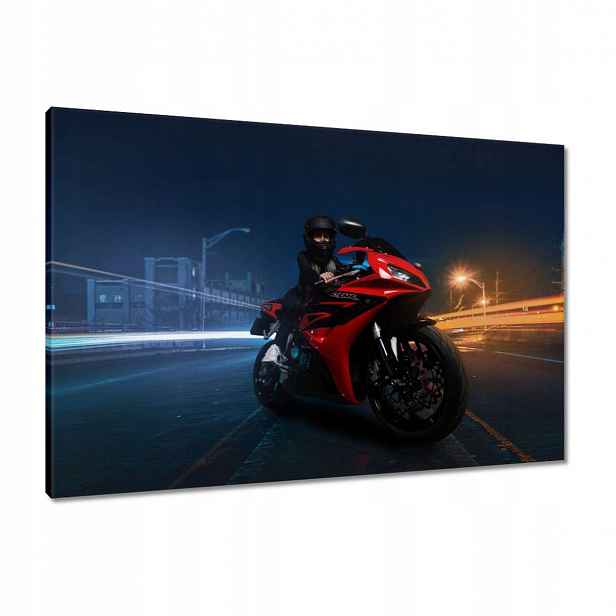 Obrazy 90x60 Červený motocyklový závodník