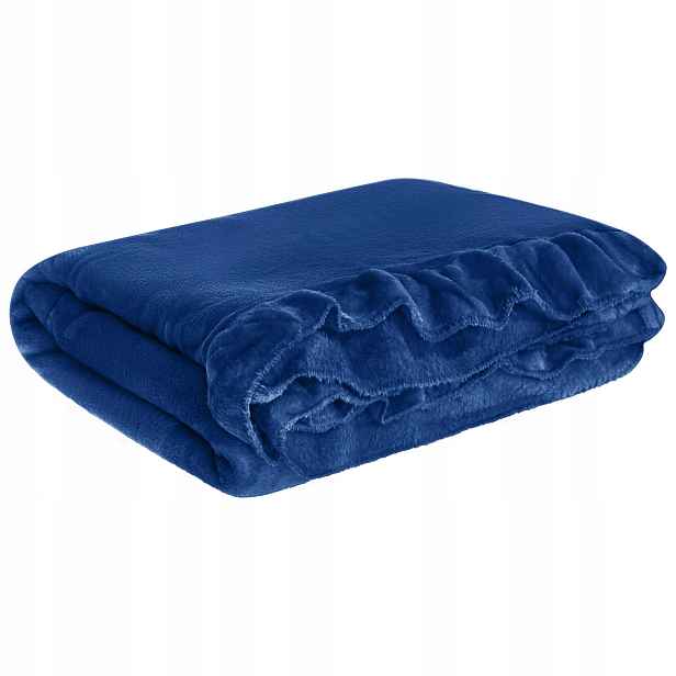 Deka Ruffly 200x220 tmavě modrá s volánky