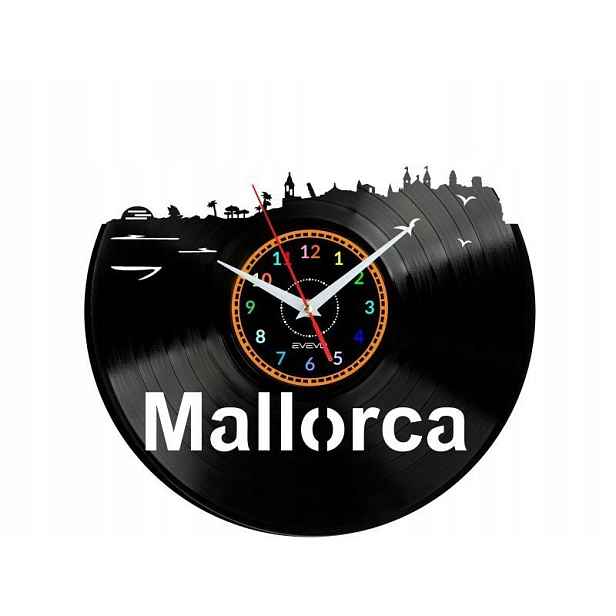 Mallorca Dárek Originální dekorace do domu Hodiny z vinylové desky