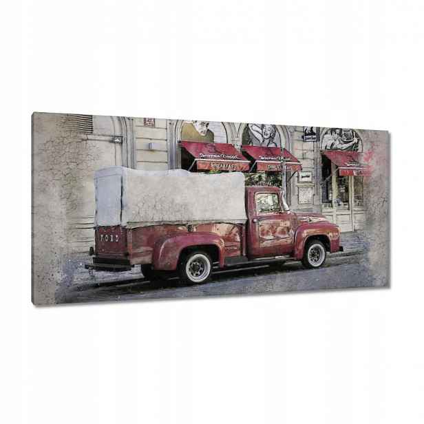 Obrazy 115x55 Červený PickUp z Usa