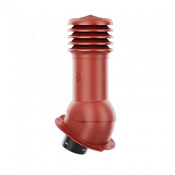 Větrací komín HiVent pro plechovou střešní krytinu, profil L, průměr 150 mm, červený