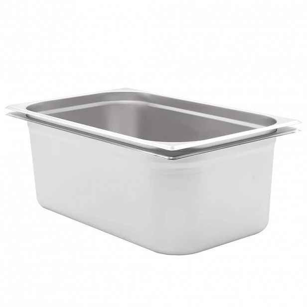 vidaXL Gastronádoby 2 ks GN 1/1 200 mm nerezová ocel