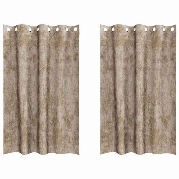 vidaXL Sametové závěsy 2 ks champagne 175 x 140 cm samet