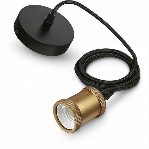 Závěsná stropní lampa E27 Led Zavěšení Zwis Růžové zlato Vintage Philips