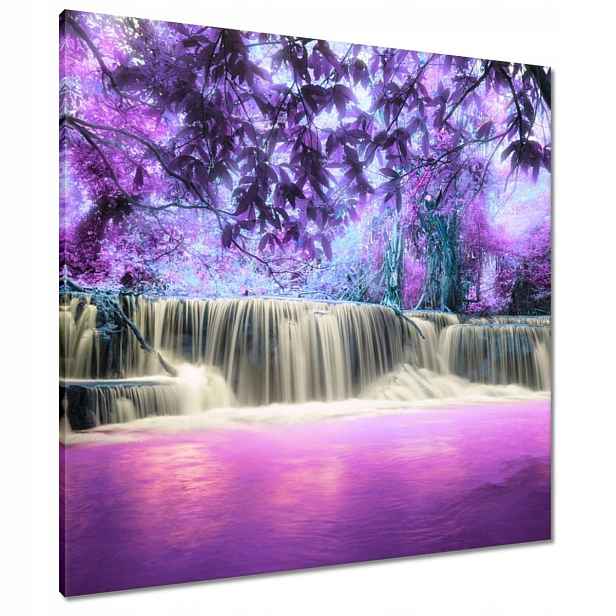 Obrazy 80x80 Fialový vodopád