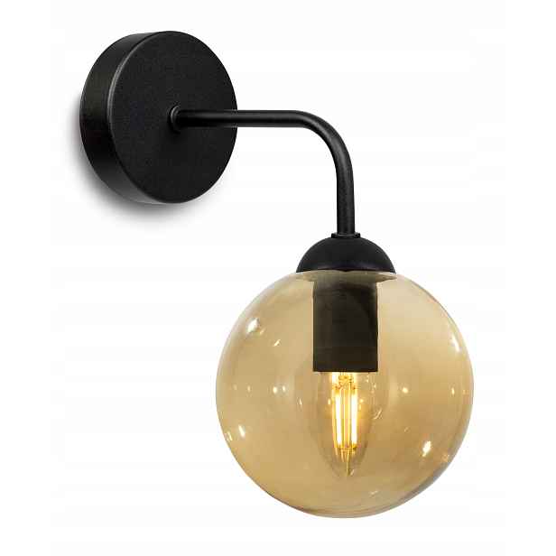 Elegantní Nástěnná Lampa Skleněná Koule Výběr Led