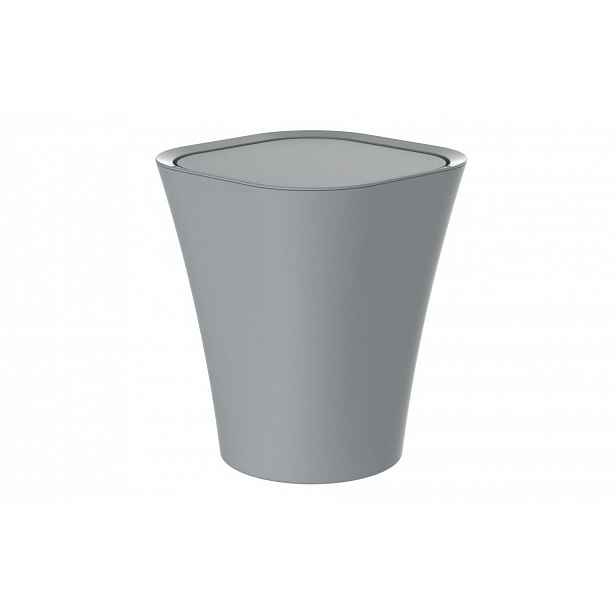 Kosmetický koš, šedý, cca 8,5 l, s otočným víkem BA0301