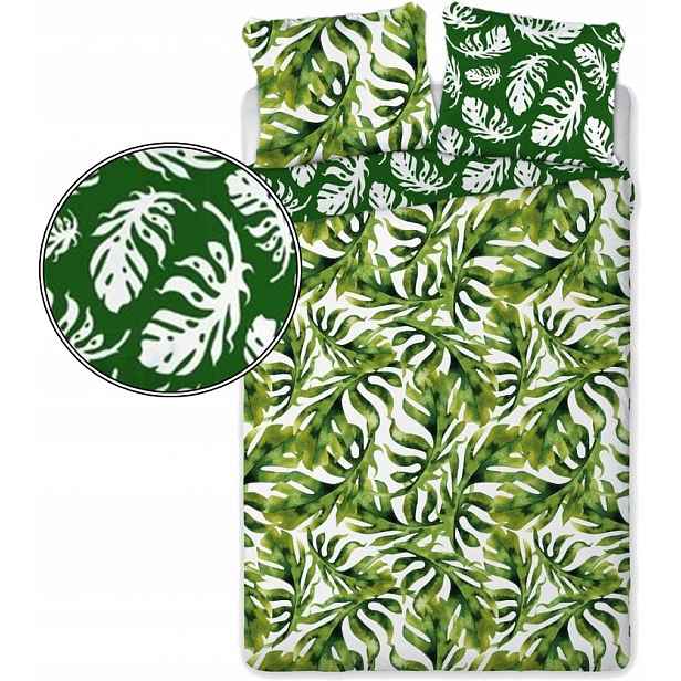 Povlečení bavlněné Monstera Listy 160x200 2x 70x80 3-dílná sada