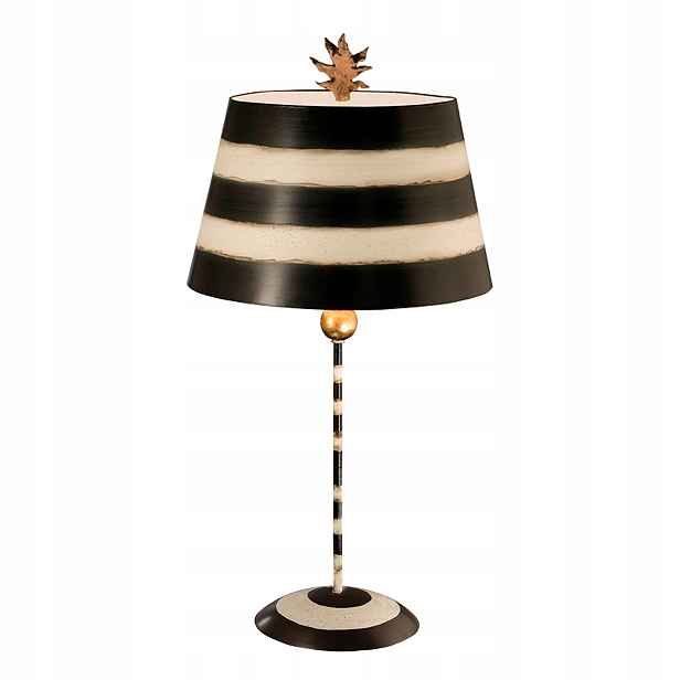 Stolní lampa Art Deko černá-krémová Flambeau 60W E27 South Beach