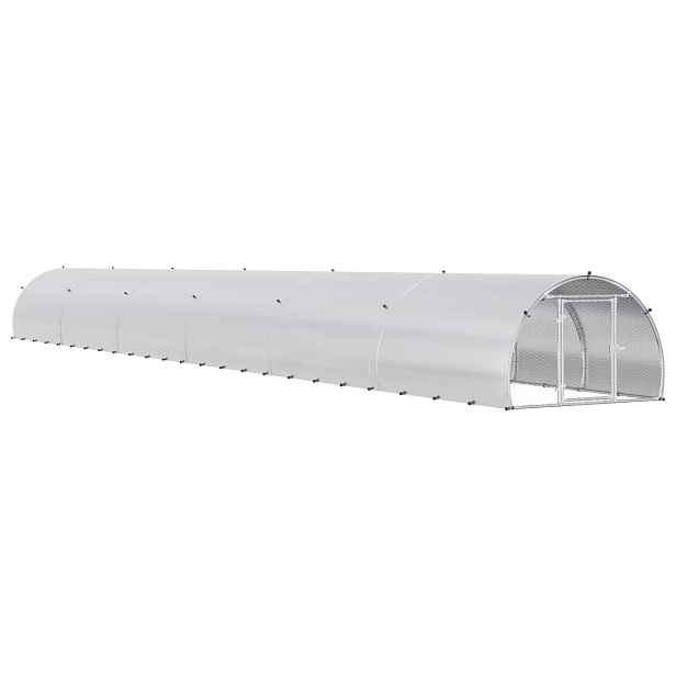 vidaXL Kuřecí kurník Stříbrná 1200 x 150 x 100 cm Pozinkovaná ocel