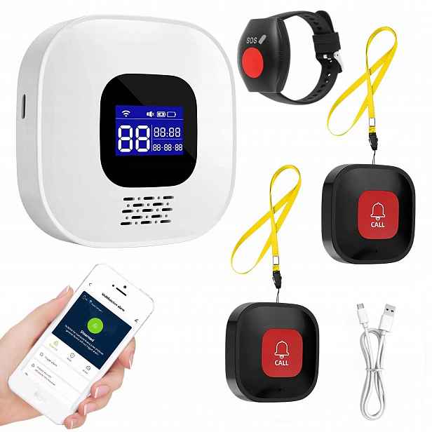 Alarm Pro Seniory Starší Nemocné, Tlačítko Pro Přivolání Pomoci, Náramek