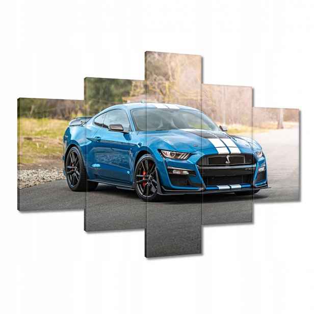 Obrazy 100x70 Modrý Ford Mustang