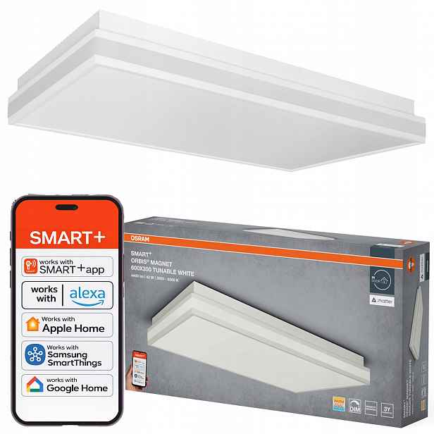 Led panel 42W 3200lm Cct 60x30 cm Smart WiFi Matter Magnet Osram