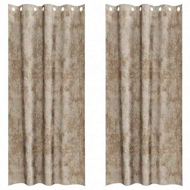 vidaXL Sametové závěsy 2 ks champagne 245 x 140 cm samet