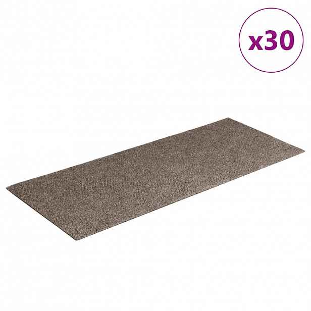 vidaXL Schodové rohože samolepicí 30 ks 60 x 25 cm béžové obdélníkové