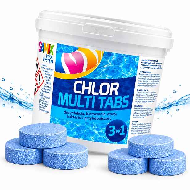 Bazénové Tablety 3V1 Multi Chlor 200G 3KG 15X200G Na Čistou Vodu Chemie
