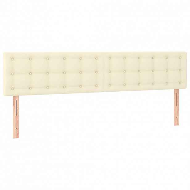 vidaXL Čela postele krémová 180x5x78/88 cm umělá kůže