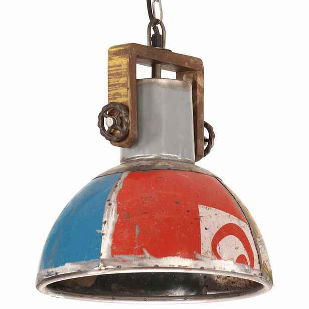vidaXL Industriální závěsná lampa 25 W vícebarevná kulatá 30 cm E27